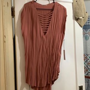 Mauve shirt dress